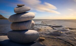 Mindfulness - 3 rocks stacked on top of each other